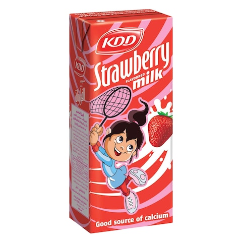 Buy Kdd Long Life Strawberry Flavored Milk Long Life 180ml  18 in Saudi Arabia