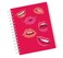 Loud Universe Hardcover Notebook Lips Lust Pattern Lips Spiral Notebook with Premium High Quality Paper A5 Size