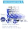 EASY FUTURE Roller Skates Adjustable Size Double Row 4 Wheel Skates for Children Skates for Boys And Girls Including Full Protective Gear Set Blue Small (31-34)