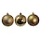 Christmas Magic Shiny Matt Glitter Balls for Decoration and Party 12-Pieces- 7 cm Size- Gold