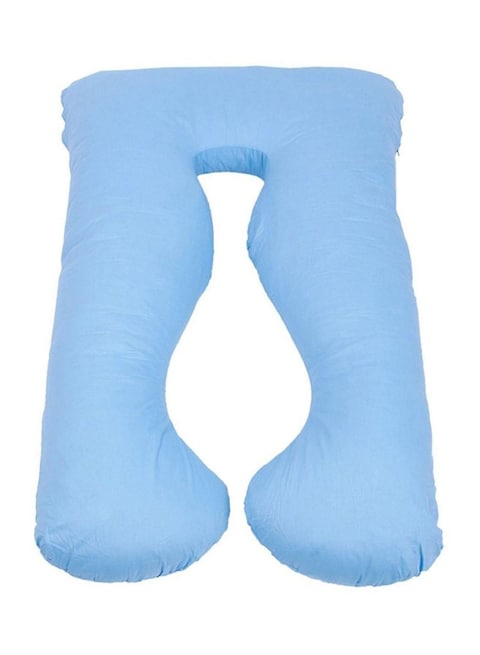 Generic Belly Contoured Body U Shaped Extra Comfort Cuddler Pregnancy Pillow Light Blue