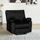 In House Velvet Rocking &amp; Rotating Recliner Chair - Black - H1