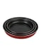 Almufarrej 3 Pieces Round Tray Set Red 32 x 5.5cm