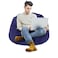 In House Kempes Fur Bean Bag Chair - Medium - Dark Purple
