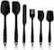 Silicone Spatula Set - 6 Piece Non-Stick Rubber Spatula Set, Heat-Resistant Spatula Kitchen Utensils Set for Cooking, Baking and Mixing