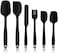 Silicone Spatula Set - 6 Piece Non-Stick Rubber Spatula Set, Heat-Resistant Spatula Kitchen Utensils Set for Cooking, Baking and Mixing