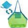 Septo Mesh Beach Toy Bag Sand Bags Extra Large, Foldable Totes Shell Storage Quick Dry Net Tote For Kids Toys Away From Pool Supplies Picnic Backpack
