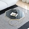 Yulan Octagonal Shape Coffee Table With Black Tempered Glass Top And Gold Finishings (60X30) 633