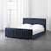 In House Martos Velvet Bed Frame - King - 200x200 cm - Dark Gray