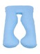 Generic Belly Contoured Body U Shaped Extra Comfort Cuddler Pregnancy Pillow Light Blue