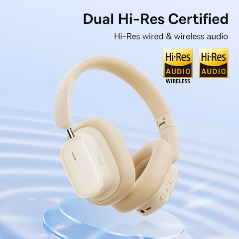 Baseus Bowie H1i Noise-Cancellation Wireless Headphone 100 Hours Playing Time Low Latency Bluetooth V5.3 Headset White
