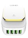 Ldnio - LDNIO A4405 LED Touch Lamp Adapter With Type-C Cable 3 USB Port White