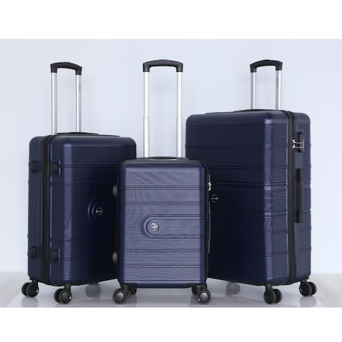STARLIFE 3 Piece ABS Hard side Trolley Luggage Set Spinner Wheels with Number Lock