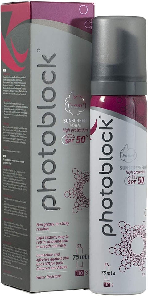 Derma Photoblock Sunscreen Foam, 75ml