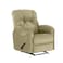 American Polo Velvet Classic Recliner Chair - Dark Ivory - American Polo