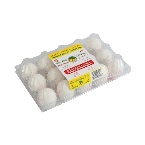 Arab Qatari Poultry Company Fresh Qatari Eggs Pack 15pcs