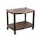 Esqube Delta Plastic Glossy Trolley Table (Brown)
