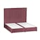 In House Alkmar Velvet Bed Frame - King - 200x180 cm - Dark Pink