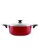 Royalford Casserole With Glass Lid Red 20centimeter
