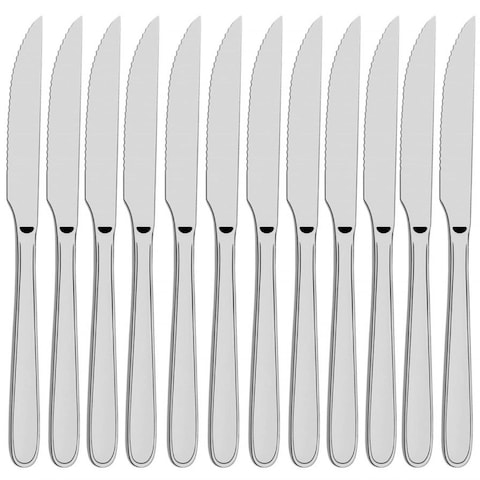 Tramontina Since 1911, Made In Brazil Maresias 12 Pieces Stainless Steel Steak Knife With Gloss Finish
