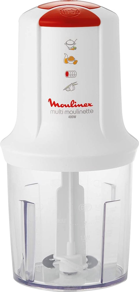 Moulinex Multi Moulinette 500ml Chopper, 500 Watt, White, Plastic/Glass, AT711161