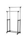 Generic 2-Pole Telescopic Clothes Rack Silver/Black