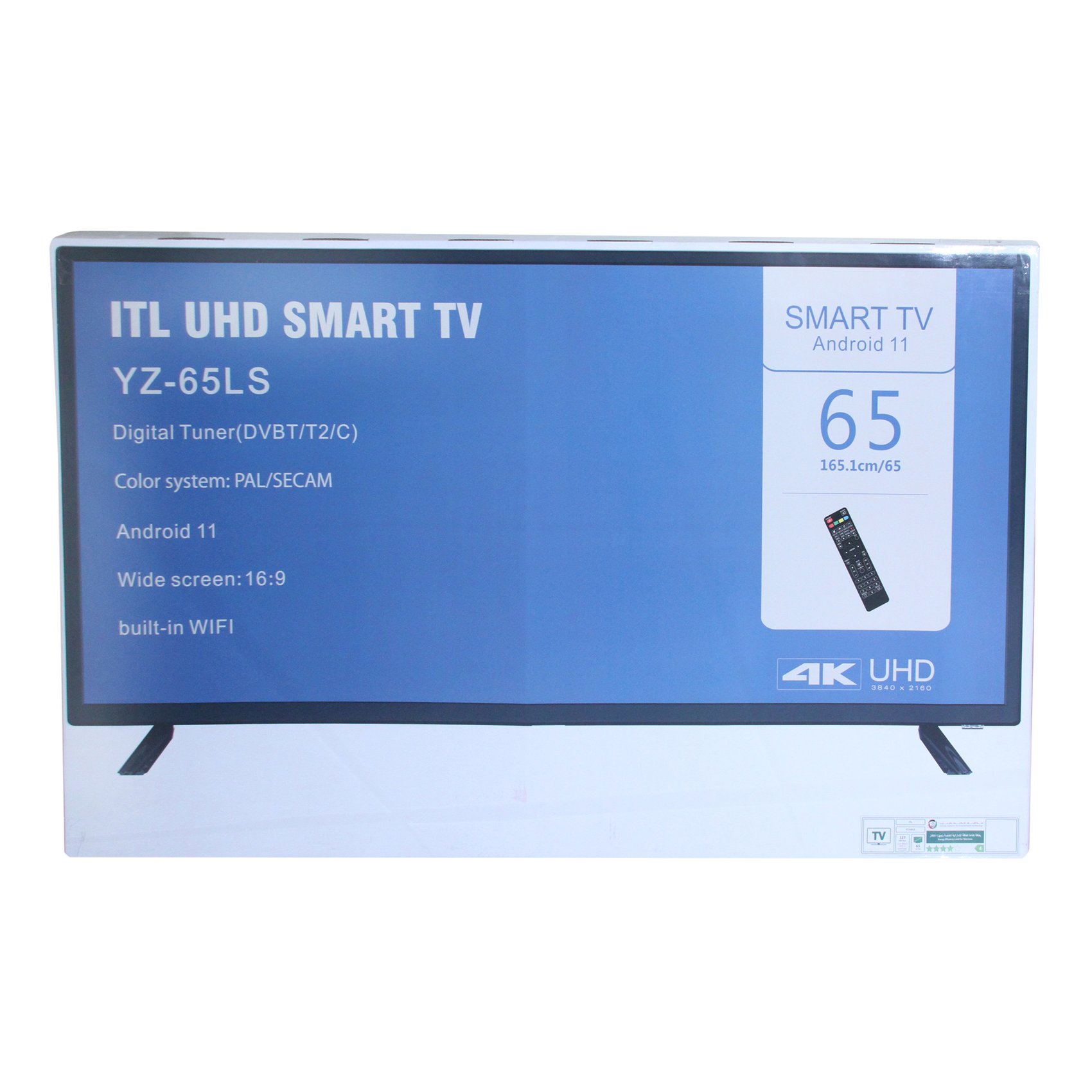 ITL 65-Inch 4K UHD Smart Android TV YZ-65LS Black