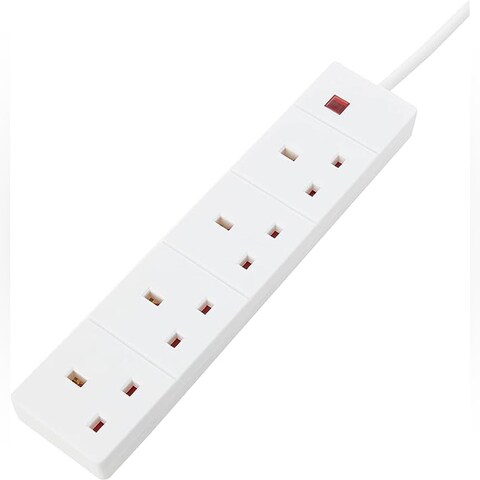 Deta(Uk) Extension Soclet 1M Cable Unf Neon 4Way White