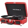Victrola Journey Vintage Bluetooth Suitcase Vinyl Record Player Portable 3-Speed LP Turntable with Built-in Stereo Speakers Aux-In RCA Out Elegant Color (Red)