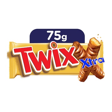 Twix Xtra Chocolate Biscuit Twin Bars 75g