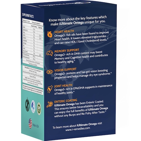 iRemedies iULTIMATE OMEGA 60 ENTERIC COATED SOFTGELS