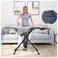 Black Ironing Board, Heat Resistant Iron Board With Steam Iron Rest, Foldable Ironing Stand With Dark Gray Color Structure 113cm x 50 cm