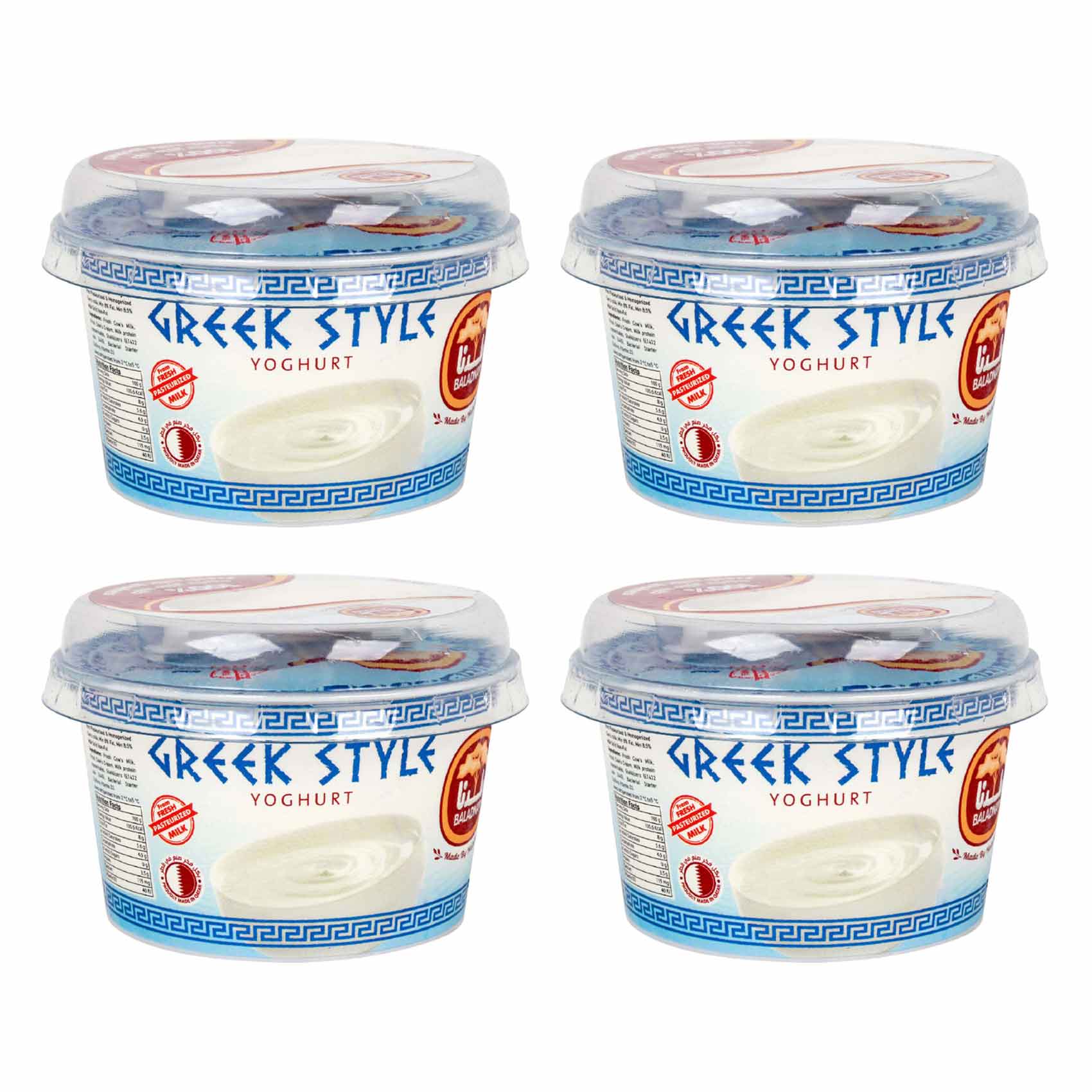 Baladna Yoghurt Greek Style Plain 150g x Pack of 4