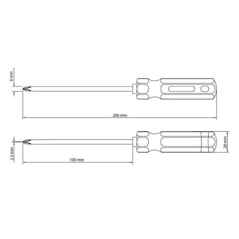TRAMONTINA X TIP SCREWDRIVE 3/16X4