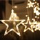 Skeido 2.5M Led Star Lights, Curtain String Lights, 8 Lighting Modes, Waterproof Fairy Lights For Bedroom,-12 Stars 138 Led