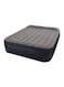 Intex - Fiber-Tech Pillow Rest Airbed With Built In Electric Pump Grey/Blue 60x80x18inch