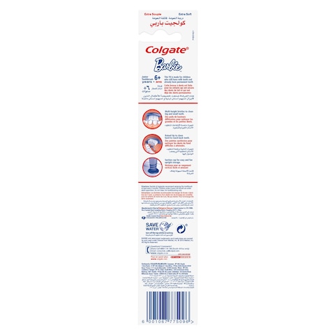 Colgate Barbie Themed Manual Kids Toothbrush Extra Soft 6 Years
