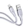 VOLTME Powerlink Moss PD 3A iPhone Charger Cable【Tangle Free】Liquid Silicon Lightning Cable with High-Speed Data Transfer for iPhone 14 Pro Max, 13 to 6 Series, iPad, AirPods, etc (1.2M) - Gray