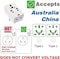 ABBASALI 03 Way Adapter with Square-Pin, Universal Socket with Light And 13A Fuse. Travel Adaptor for KSA/UAE/UK/HK, AC Power Plug for US/AU/JP/CN, 3 Pin plug adapter.