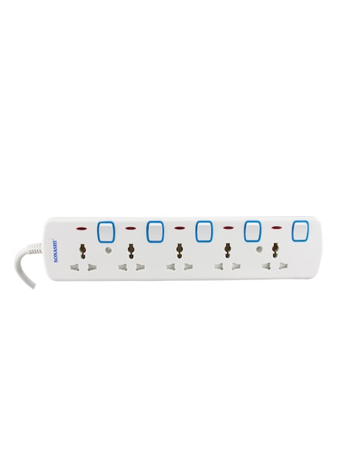 Sonashi 5 Way Extension Socket White SES-1005