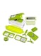 Nicer Dicer 11-Piece Fruit And Vegetable Chopper And Slicer Set, 1500ml - Green/White