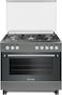 Star Track Freestanding Gas-Cooker 5-Burner Full-Safety, (Full Sabaf) Steel Cooker, Gas Oven With Rotisserie, Automatic Ignition(Grey) Sg-Kl9060-G