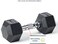 H PRO Rubber Encased Hex Dumbbell Hand Weight Pair - 5Kg x 2