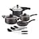 Tramontina Paris Cookware Set With Pressure Cooker Grey And Black 12 PCS