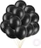 Party Time 20-Pieces 10 inches Standard Black Balloons, Latex Balloons For Baby Shower, Bridal Shower, Valentine's Day, Wedding Decor &amp; Birthday Party Decoration - Party Supplies