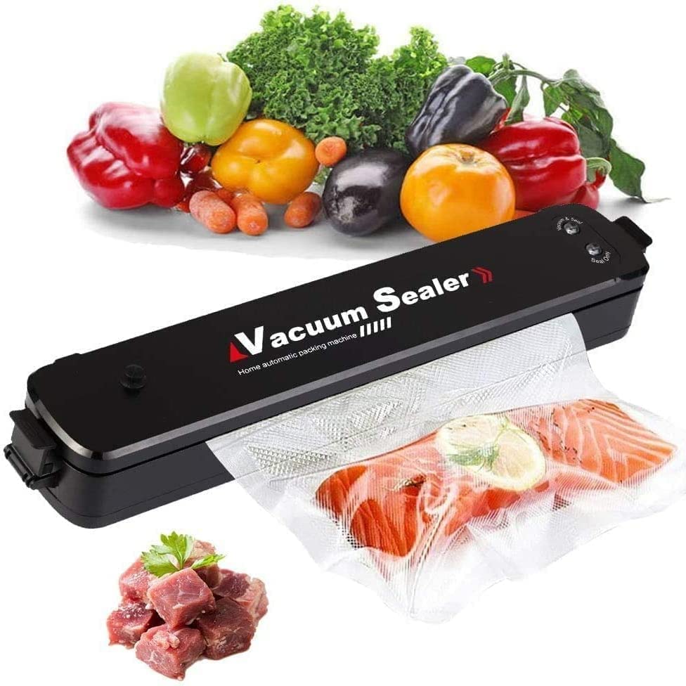 Generic Vacuum Sealer Machine 2022 Upgraded Automatic Food Sealer Machine With 20 Sealing Bags Food Vacuum Air Sealing System For Food Preservation Storage Saver Easy To Clean, Safety Certified