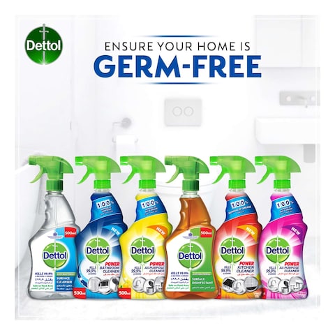 Dettol 4-In-1 Power Bathroom Cleaner Spray Spring Fresh 500ml