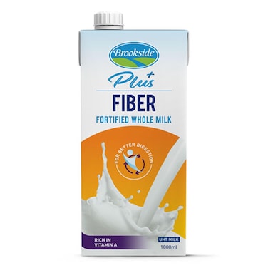 Brookside Plus Fortified Milk with Fiber &amp; Vitamin A  1L - Long Life