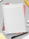 Lowha Spiral Notebook With 60 Sheets And Hard Paper Covers With Line Draft Flower Design, For Jotting Notes And Reminders, For Work, University, School