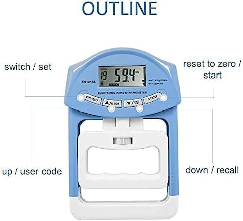 Digital Hand Dynamometer Grip Strength Measurement Meter